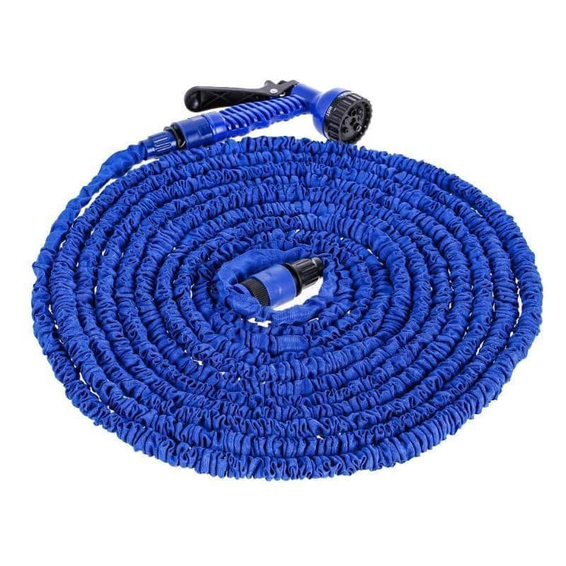 image-Latex Natural Telescopic Water Hose High Pressure Car Wash Water Gun Watering Flower Watering Vegetable Hose Summer