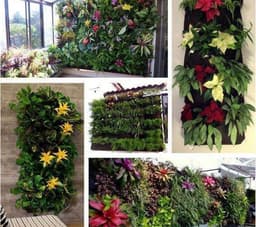 image-Wall Garden Hanging Planting Bags Vertical Outdoor Indoor Planter