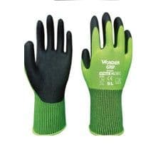 image-More labor insurance nitrile dipped breathable ultra-thin wear-resistant anti-skid handling gardening gloves WG501 fluorescent yellow