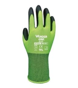 image-More labor insurance nitrile dipped breathable ultra-thin wear-resistant anti-skid handling gardening gloves WG501 fluorescent yellow