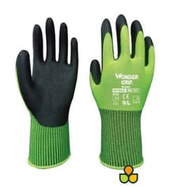 image-More labor insurance nitrile dipped breathable ultra-thin wear-resistant anti-skid handling gardening gloves WG501 fluorescent yellow