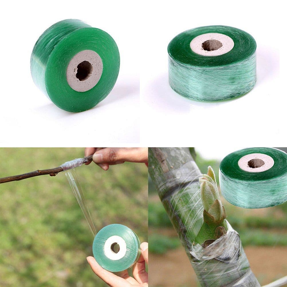 image-2CM x 100M / 1 Roll Grafting Tape Garden Tools Fruit Trees Secateurs Graft Branch Gardening bind belt PVC Tie Tape