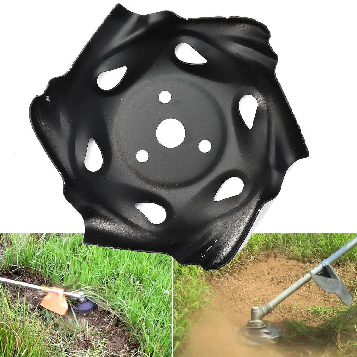 image-Metal cut lawn lawn mower wedding lawn tray garden machine lawn power tool accessories parts black