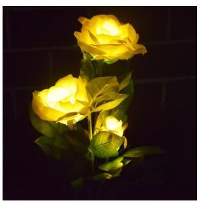 image-Solar rose lamp 3LED plug in the sun nen light garden garden light lawn light