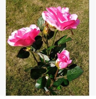 image-Solar rose lamp 3LED plug in the sun nen light garden garden light lawn light