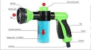 image-Foam Kettle Water Gun Garden Telescopic Hose High Pressure