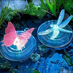 image-Solar LED Float Lamp Butterfly Dragonfly Shape Garden Pond Water Light Creative Swimming Pool Underwater Light Decor Accessories