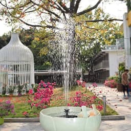 image-Solar Fountain Outdoor Garden Classic Round