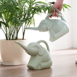 image-Baby elephant watering flowers