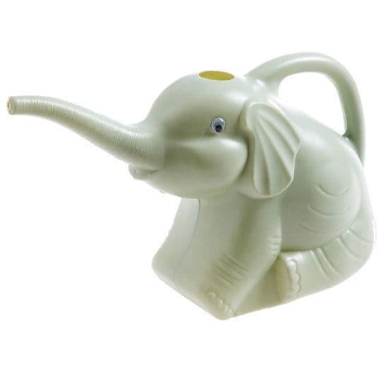 image-Baby elephant watering flowers
