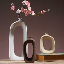 image-Three-piece ceramic vase