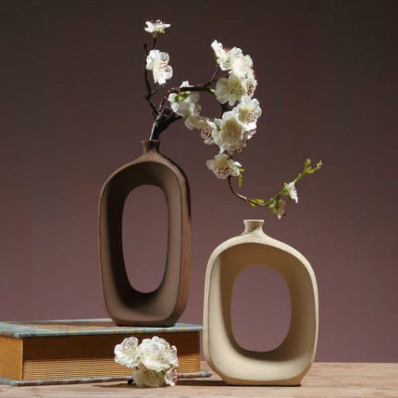 image-Three-piece ceramic vase