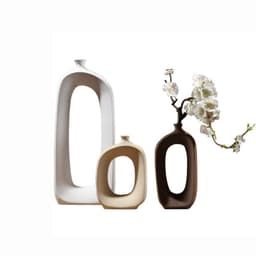 image-Three-piece ceramic vase