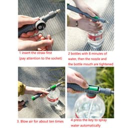 image-Beverage bottle universal watering sprayer nozzle household cola sprite bottle sprinkler watering can accessory nozzle