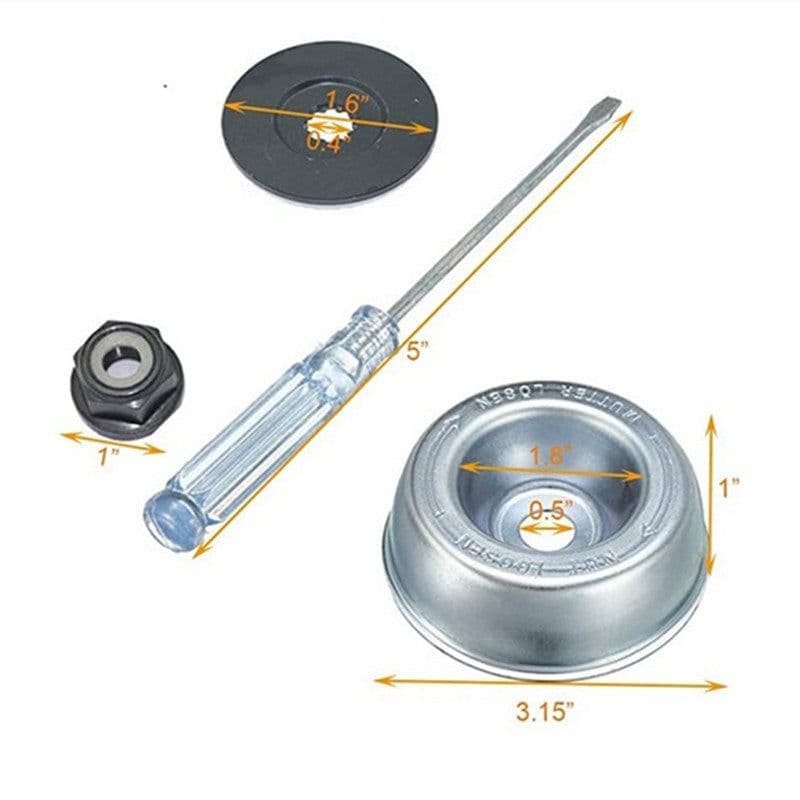 image-5pcs/set 8inch Nylon Wire Wheel Grass Trimmer Lawnmower Brush Cutter Head with Install Tool for Garden Backyard Lawn Sidewalk