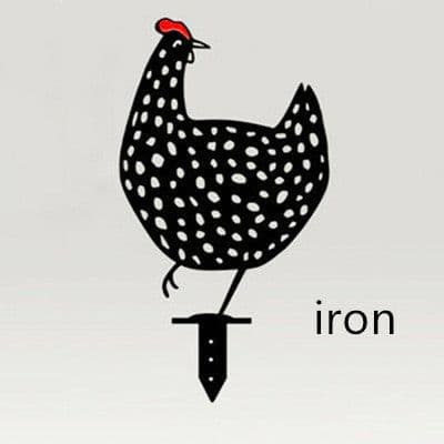 image-Chicken Yard Art Outdoor Garden Back Yard Gazon Stakes Hen Yard Decor