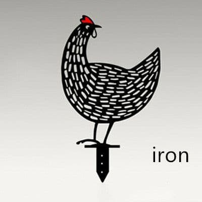 image-Chicken Yard Art Outdoor Garden Back Yard Gazon Stakes Hen Yard Decor