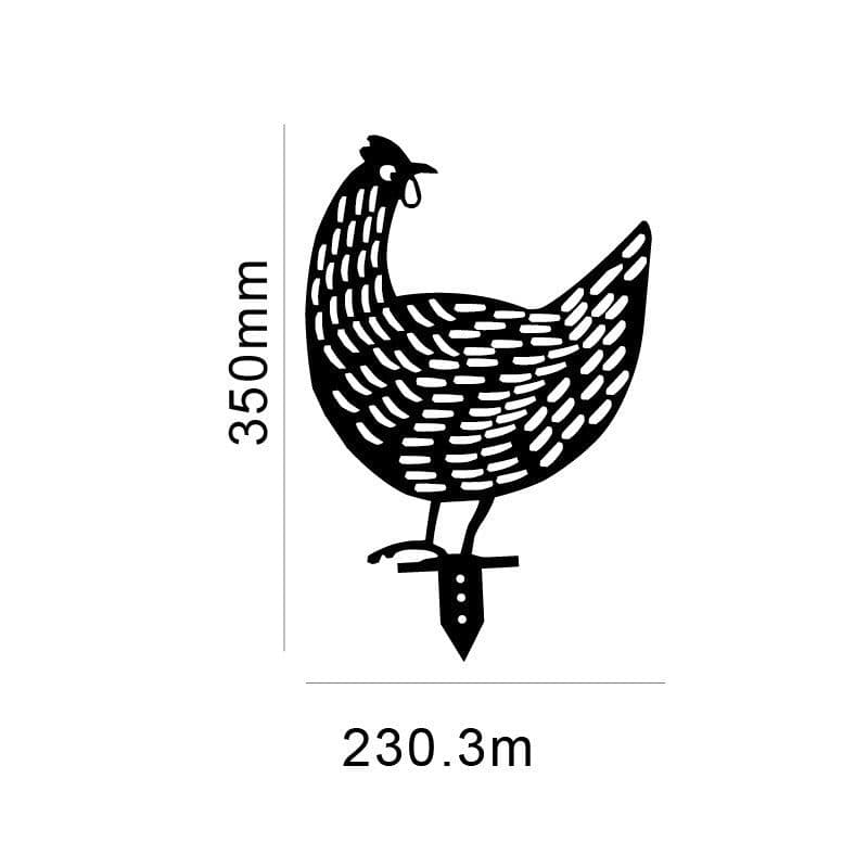 image-Chicken Yard Art Outdoor Garden Back Yard Gazon Stakes Hen Yard Decor