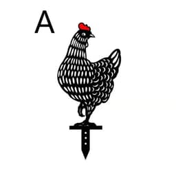 image-Chicken Yard Art Outdoor Garden Back Yard Gazon Stakes Hen Yard Decor