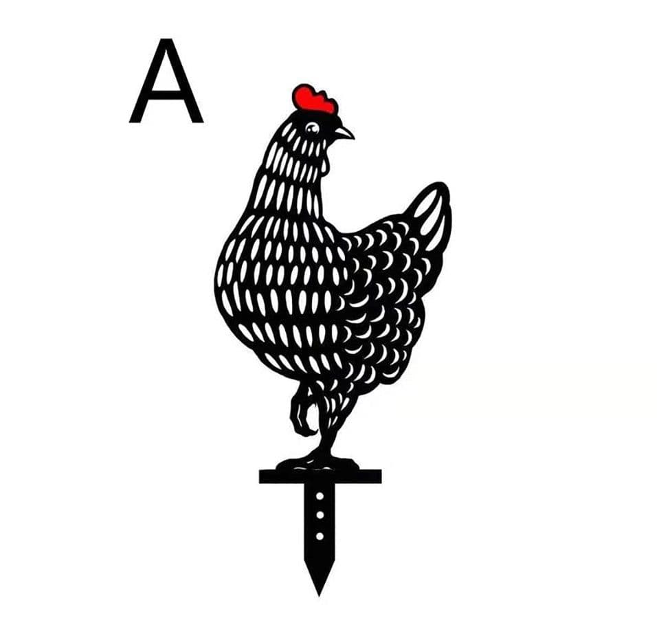 image-Chicken Yard Art Outdoor Garden Back Yard Gazon Stakes Hen Yard Decor
