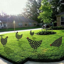 image-Chicken Yard Art Outdoor Garden Back Yard Gazon Stakes Hen Yard Decor