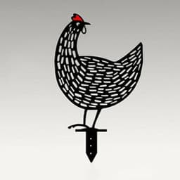 image-Chicken Yard Art Outdoor Garden Back Yard Gazon Stakes Hen Yard Decor