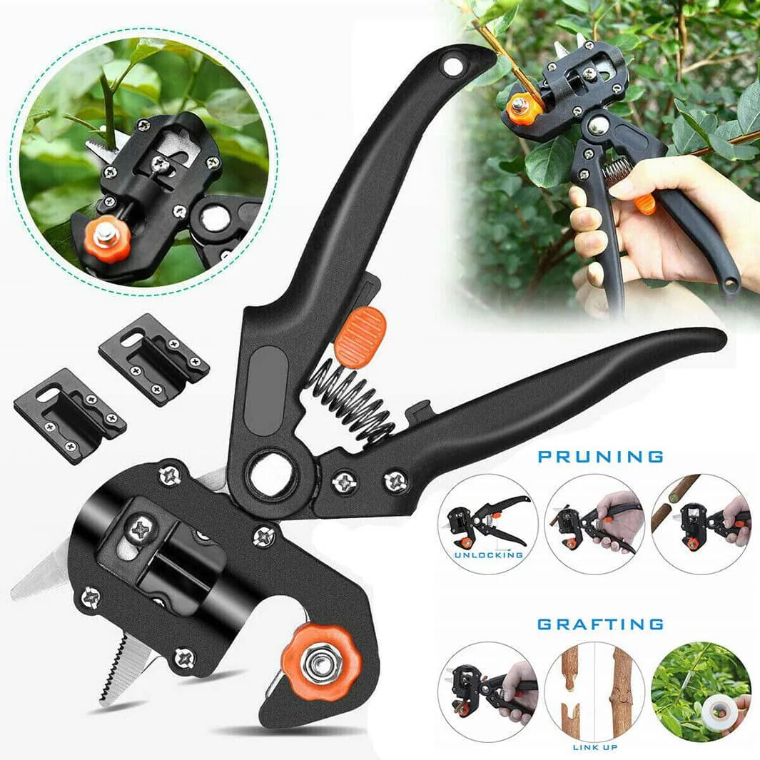 image-Garden Grafting Pruner Set Farming Fruit Tree Pruning Shears Scissor Vaccination Plant Tree Cutting Machine Tape Dropshipping