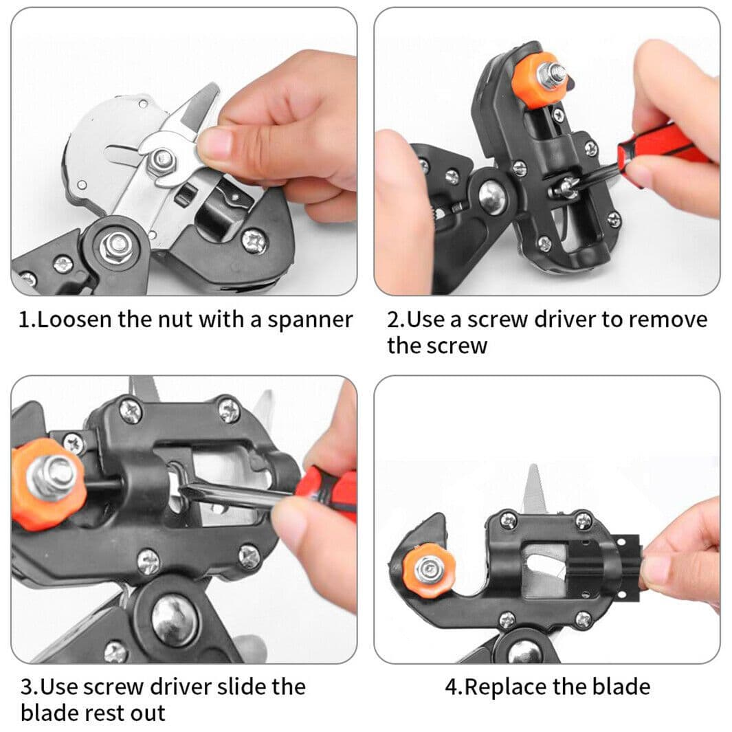 image-Garden Grafting Pruner Set Farming Fruit Tree Pruning Shears Scissor Vaccination Plant Tree Cutting Machine Tape Dropshipping