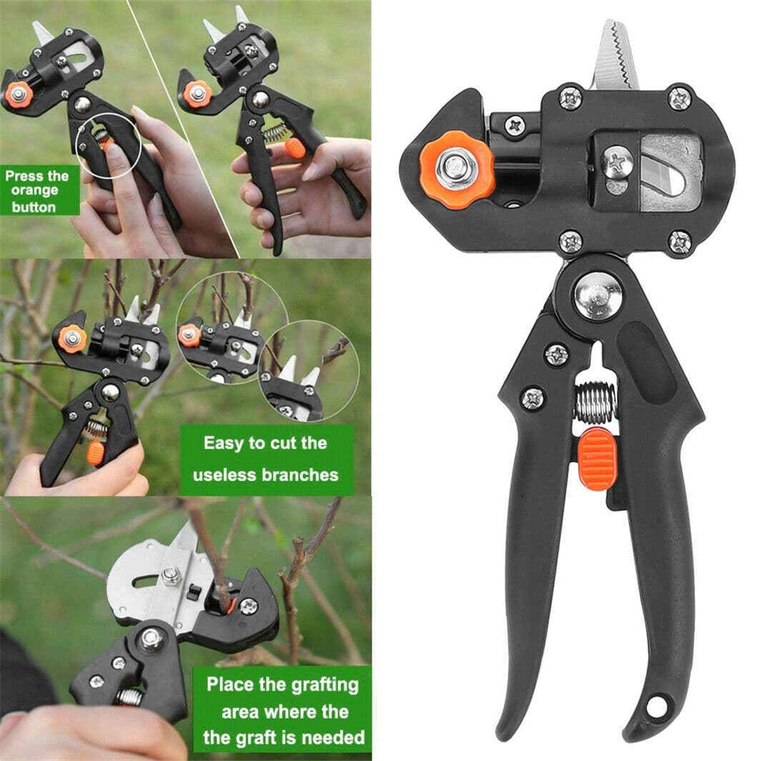 image-Garden Grafting Pruner Set Farming Fruit Tree Pruning Shears Scissor Vaccination Plant Tree Cutting Machine Tape Dropshipping