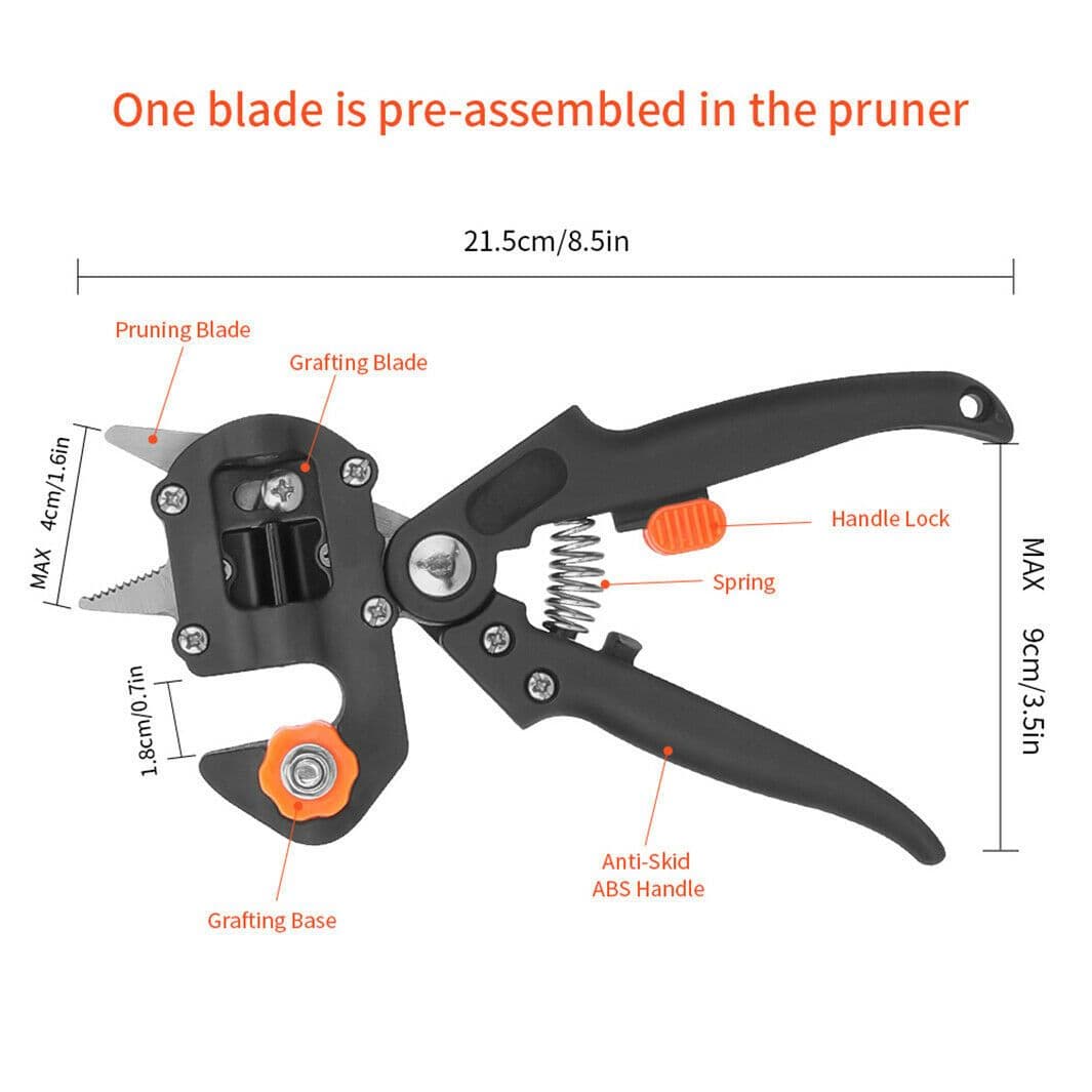 image-Garden Grafting Pruner Set Farming Fruit Tree Pruning Shears Scissor Vaccination Plant Tree Cutting Machine Tape Dropshipping