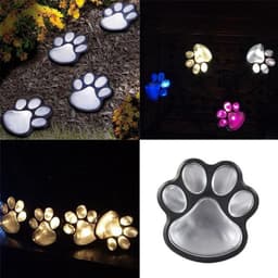 image-Solar Powered Animal Paw Print Lights LED Solar Lamps Garden Outdoors Lantern LED Path Decorative Lighting Lamp