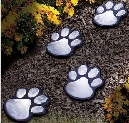 image-Solar Powered Animal Paw Print Lights LED Solar Lamps Garden Outdoors Lantern LED Path Decorative Lighting Lamp