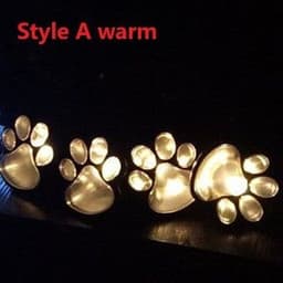 image-Solar Powered Animal Paw Print Lights LED Solar Lamps Garden Outdoors Lantern LED Path Decorative Lighting Lamp