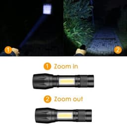 image-Daily carrying mini telescopic COB glare aluminum alloy LED flashlight