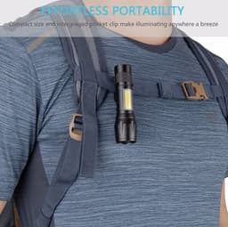 image-Daily carrying mini telescopic COB glare aluminum alloy LED flashlight