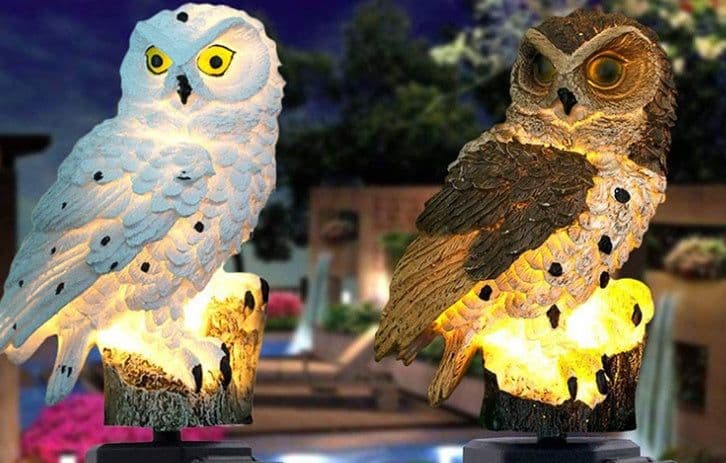 image-Solar Owl Garden Light Outdoor LED Lawn Lamp For Garden Decoration Waterproof Christmas Lights Outdoor Solar Lamp Post