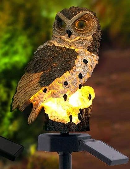 image-Solar Owl Garden Light Outdoor LED Lawn Lamp For Garden Decoration Waterproof Christmas Lights Outdoor Solar Lamp Post