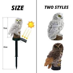 image-Solar Owl Garden Light Outdoor LED Lawn Lamp For Garden Decoration Waterproof Christmas Lights Outdoor Solar Lamp Post