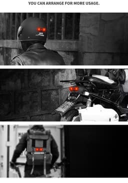 image-Motorcycle helmet warning light Taillight