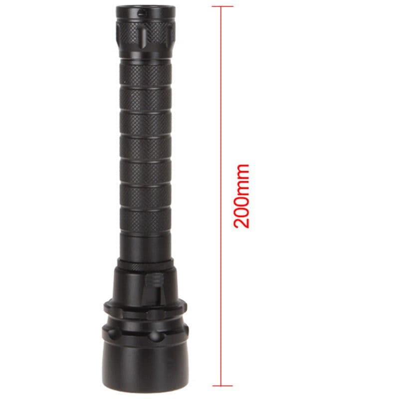 image-Aluminum alloy strong light rechargeable deep-diving flashlight