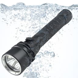 image-Aluminum alloy strong light rechargeable deep-diving flashlight