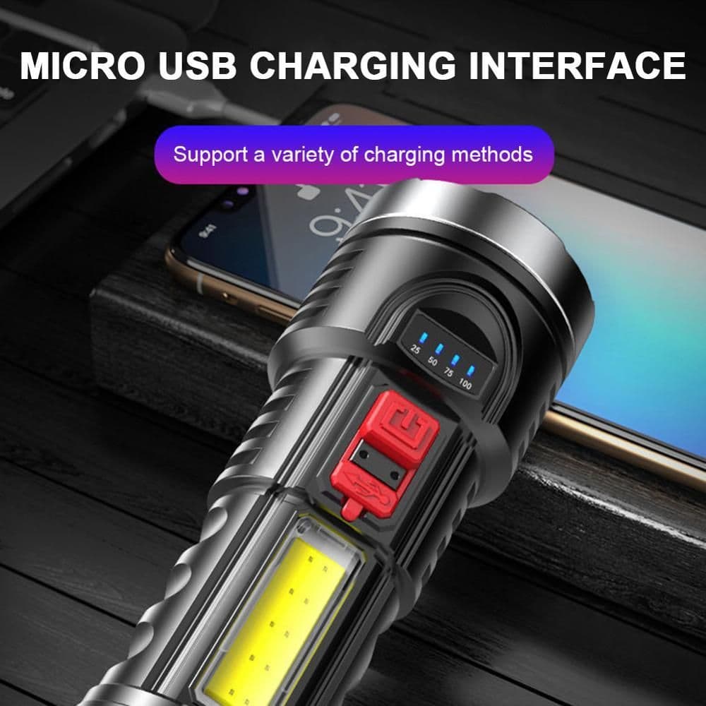image-Multifunctional Flashlight Strong Light Long-range Shooter Horizontal
