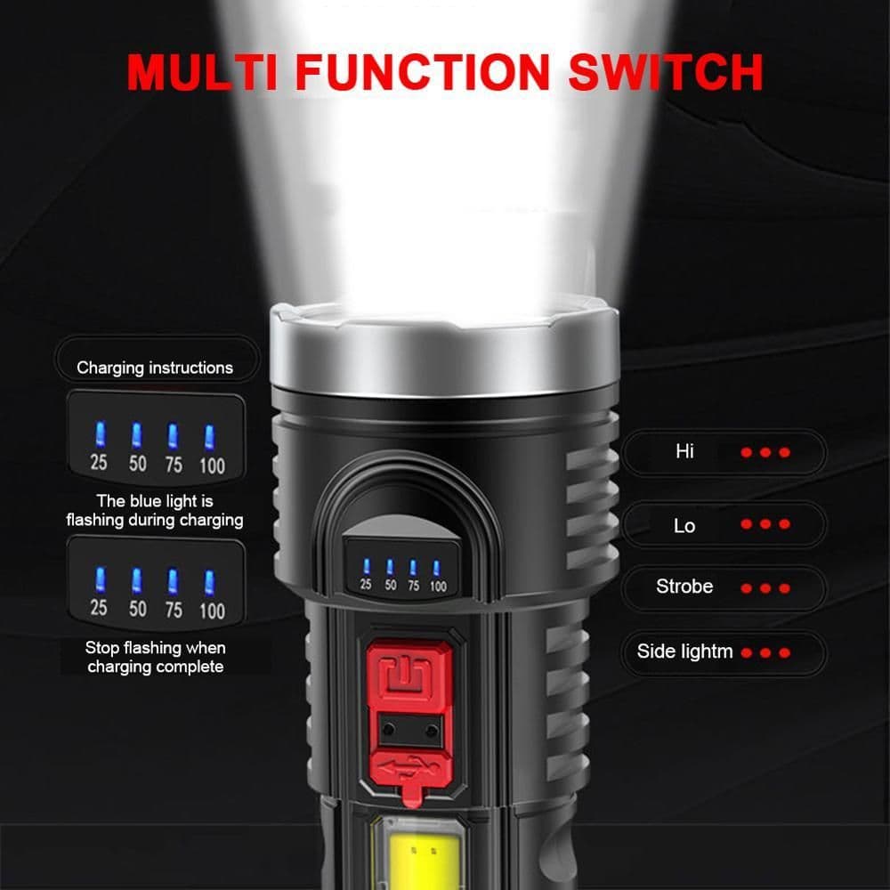 image-Multifunctional Flashlight Strong Light Long-range Shooter Horizontal