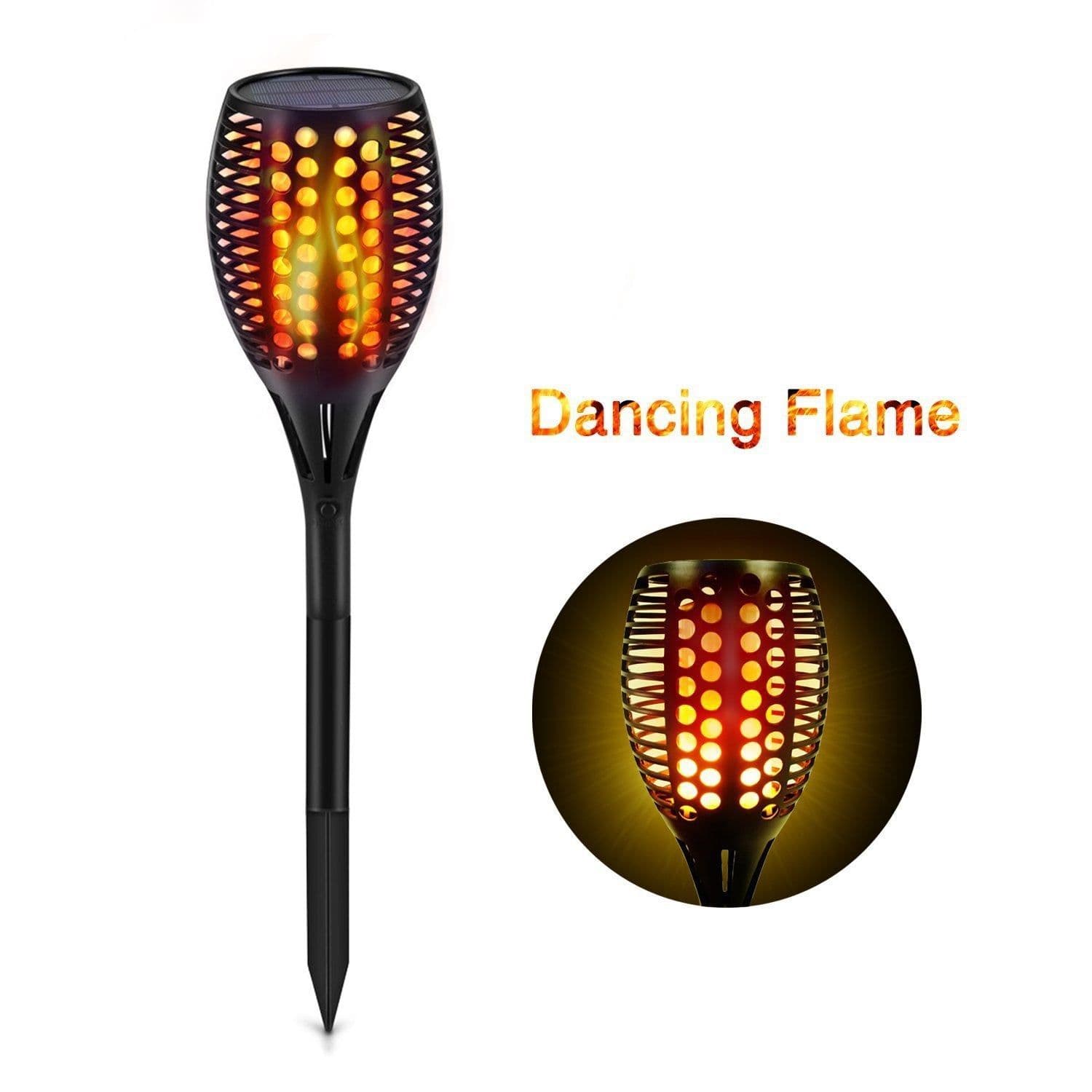 image-Solar lantern courtyard flame torch torch flame flare light outdoor waterproof 96LED landscape lawn lamp
