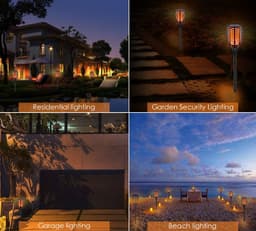 image-Solar lantern courtyard flame torch torch flame flare light outdoor waterproof 96LED landscape lawn lamp
