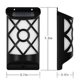 image-Solar wall lamp induction lamp flame torch flame flare flame flicker 66LED garden lawn lamp
