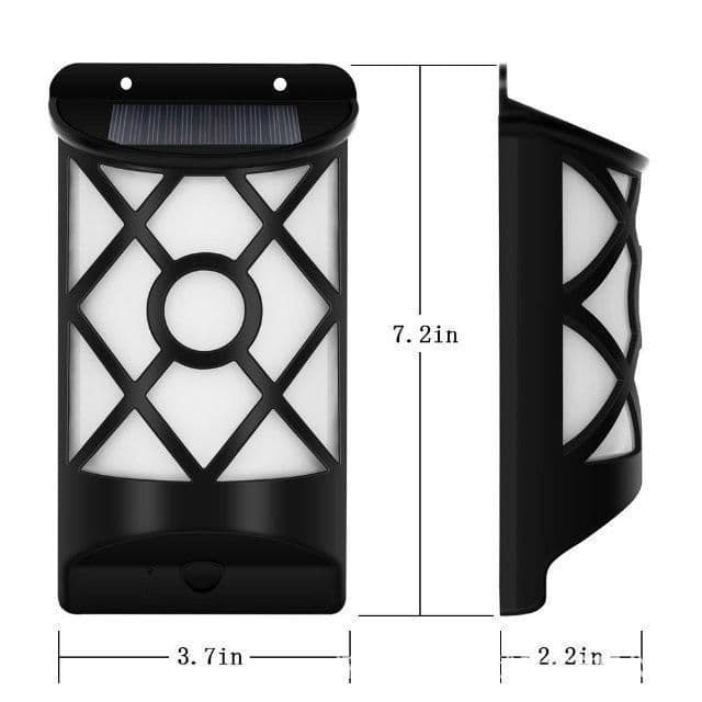 image-Solar wall lamp induction lamp flame torch flame flare flame flicker 66LED garden lawn lamp