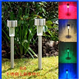 image-Factory wholesale stainless steel solar light lawn lamp LED garden light tube lamp foreign trade cross border explosion