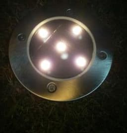 image-Stainless steel outdoor waterproof square floor lamp 5LED landscape garden lights