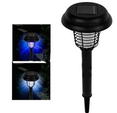 image-Solar Led Rechargeable Anti-Mosquito Lamp Electronic Fly Bug Zapper Insect Pest Uv Trap Outdoor Garden Lawn Lamp